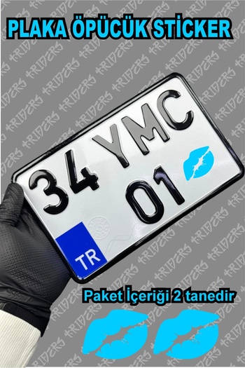 TRİDERS Autocolant Kiss Plate 4cm x 3cm 2 bucăți