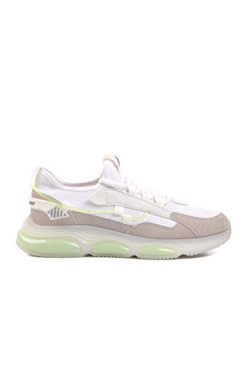 DUNLOP White Faux Leather Men's Sports Shoes