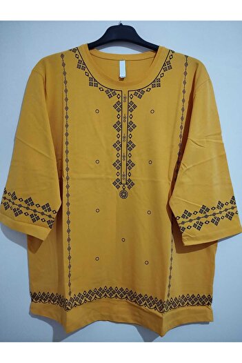 anne moda ankara Full Summer, All Cotton, Combed Cotton, Large Size Blouse