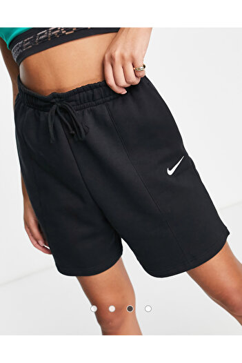 Nike Sportswear Essentials Fleece Kadın Siyah Şort KZY SPORT