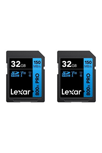 Lexar 2 Pack 32Gb 800X Pro 150Mb/S Sdhc Sd Memory Card 24Film