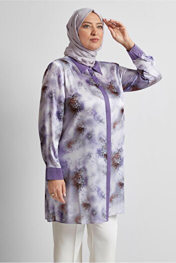Alvina Patterned Satin Tunic 20743