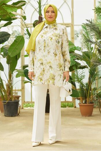 Alvina Patterned Satin Tunic 20708