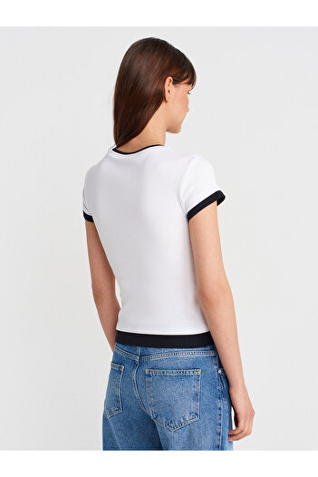 Dilvin 31859 Tricou cu aspect de cuplu-alb