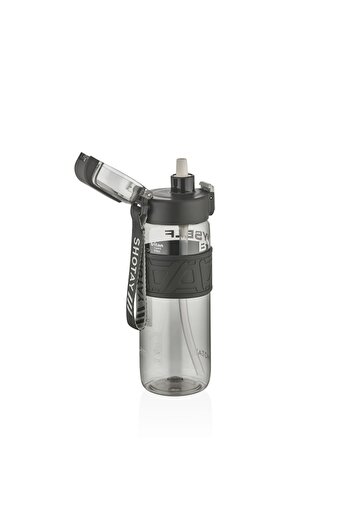 Shotay St-7224 750ml Black Tritan Flask with Straw