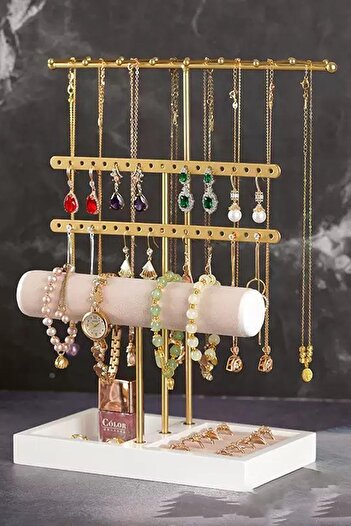 TAKIŞTIR Gold Color Three Tiers Watch/Bracelet Jewelry Stand