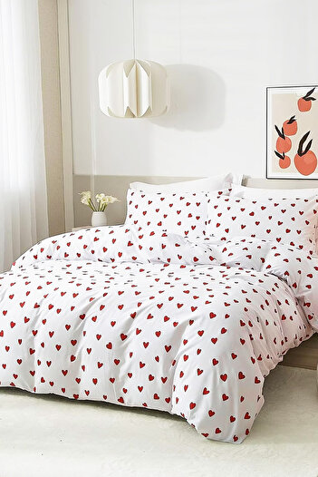 Mariva home Kalpli Nevresim Seti ( 50 X 70 Cm 2 Adet Yastık Kılıfı 1 Adet Nevresim )