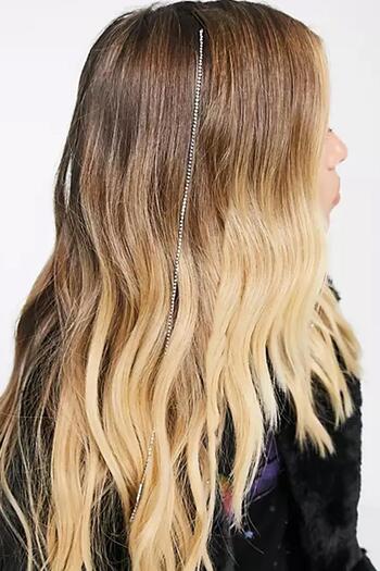 New Obsessions Rhinestone Sırataş Rasta Hair Chain