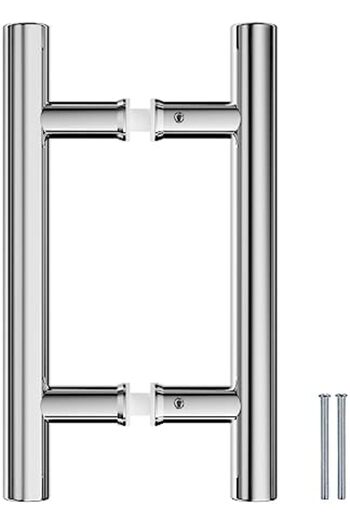 Generic Ranbo Hardware 12" Back to Back 304 Stainless Steel Double Sided Push Pull Door Handle, H Shape Slid