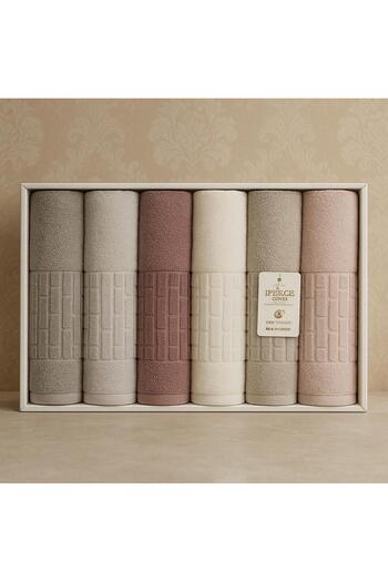 İpekçe 6 Pack Cotton Hand Face Towels