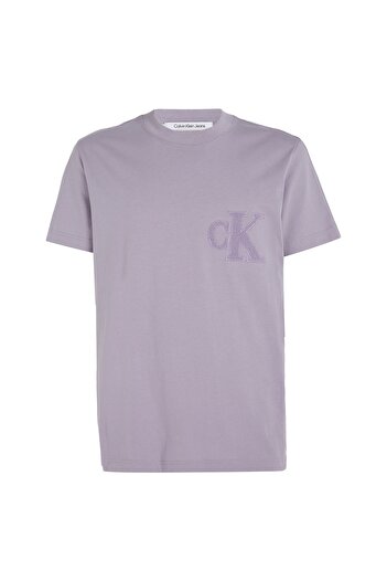 Calvin Klein Calvin Klein Men Purple Chenille Short Sleeve T-Shirt