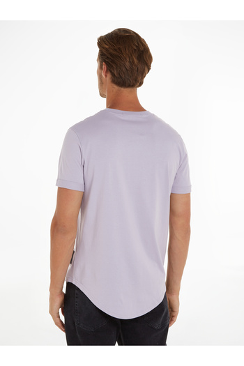 Calvin Klein Calvin Klein Men Purple Badge Turn Up Sleeve T-Shirt
