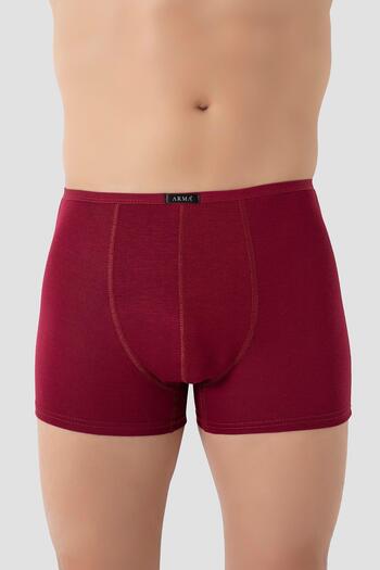Arma Yıldız Men's Thin Waist Elastic Bamboo Boxer Claret Red 5 Pack