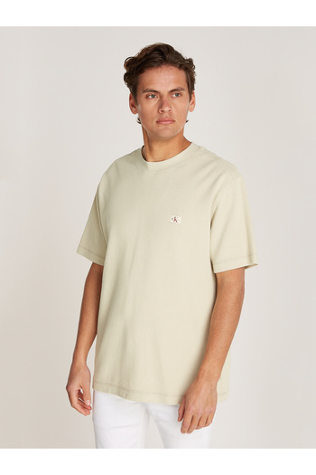 Calvin Klein Men Beige Short Sleeve T-Shirt