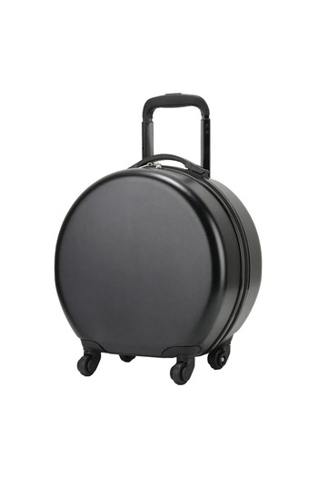 ABYZ Cărucior de călătorie pentru copii, rotund, model Easy Trip, 38x20x38 cm, roți 360, culoare neagră ABYZ™