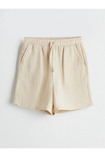 LC Waikiki Xside Elastic Waist Textured Women's Shorts (S5)