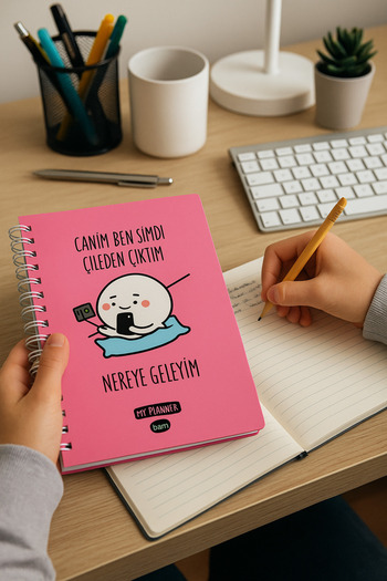 hediyeofisi Unlined My Dear I'M Now Out of the Freckle Designed Unlined Spiral Notebook