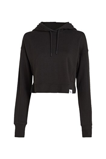 Calvin Klein Calvin Klein Women Black Rib Mix Tab Hoodie
