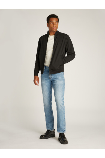 Calvin Klein Calvin Klein Men Black Textured Hwk Zip Through Hoodie