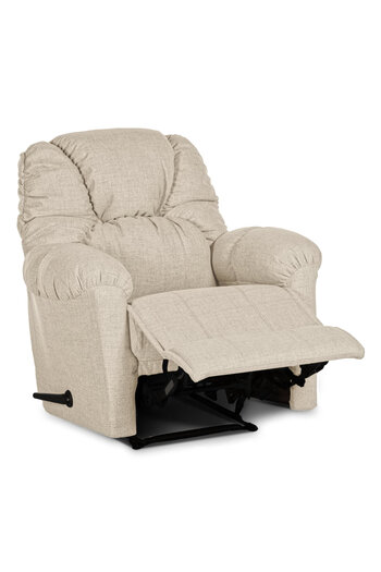American Polo | Linen Rocking Recliner Chair - Light Beige -92×78x103