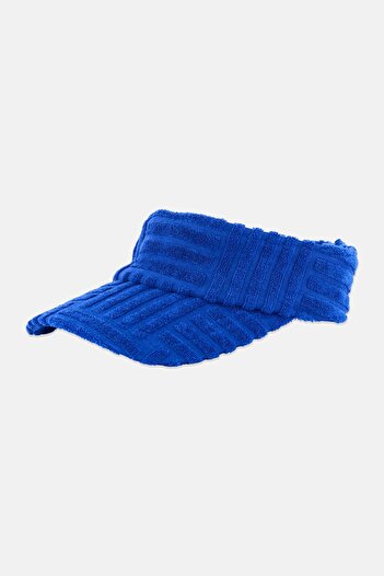 Esprit Women Textured Visor Cap, Blue