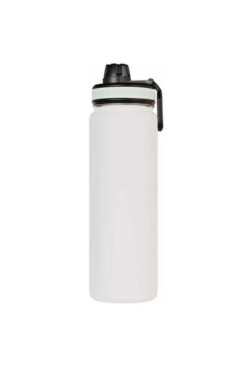 PUFO Camping metal thermos bottle for drinks, isothermal, 500 ml, white