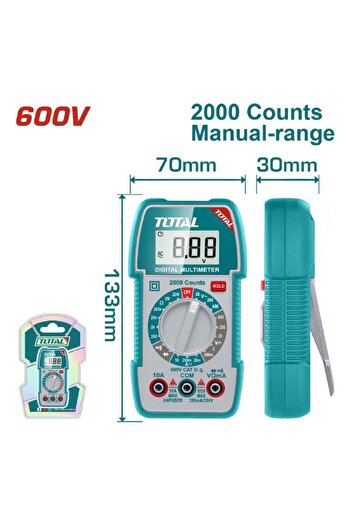 TOTAL Digital multimeter 600v