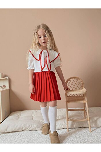 YARENKİDS Girl's Skirt Style Children's Suit