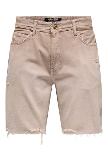Only & Sons Jeans-Shorts ONSEDGE Mittlere Taille Gerade geschnitten Shorts