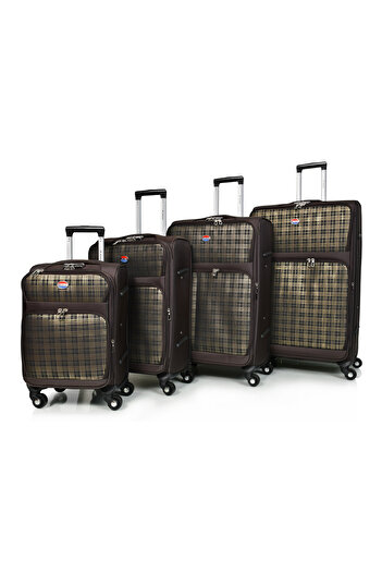 MORANO Murano 4-Piece Suitcase Set, 32/28/24/20 Inch, Durable Canvas