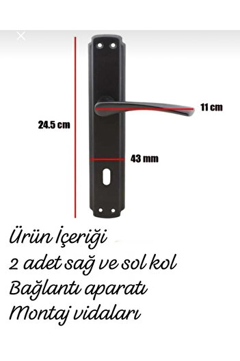 EFAKS KAPI KOLU BRAVO SİYAH AYNALI ODA