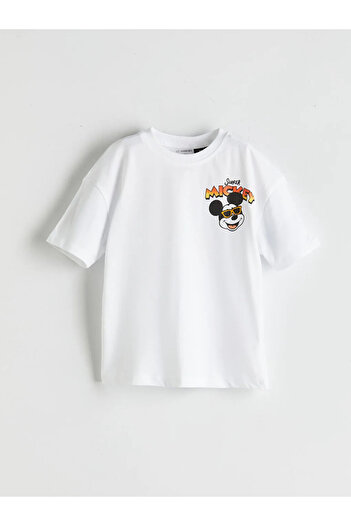 LC Waikiki Lcw Kids White Printed Boys T-Shirts and Shorts 2-Piece