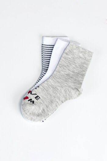 Aziz Bebe Boy's Seamless 3-Piece Socks 3 Years - 6 Years