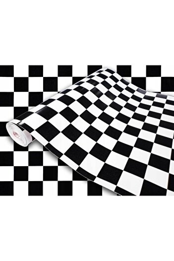 d-c-fix 276-0356 Siyah Beyaz Dama Desen Yapışkanlı Folyo ( 45 cm x 2 mt )