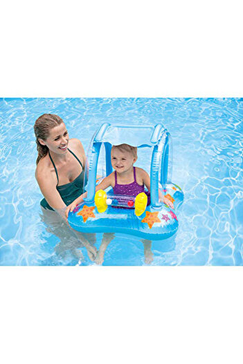 zola Colac inot copii cu acoperis, sezut de siguranta, diametru 30 cm, adancimea 16 cm, 72 x 72 cm