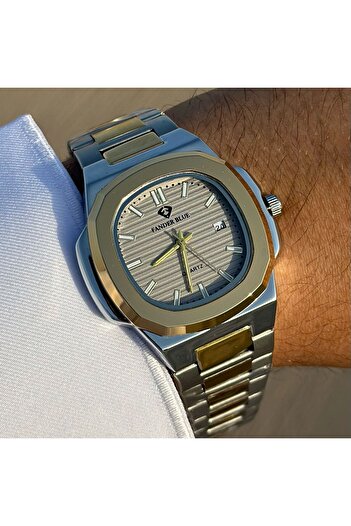 FANDER BLUE Vanderblue Travel Watch with Gold and Silver Steel Strap