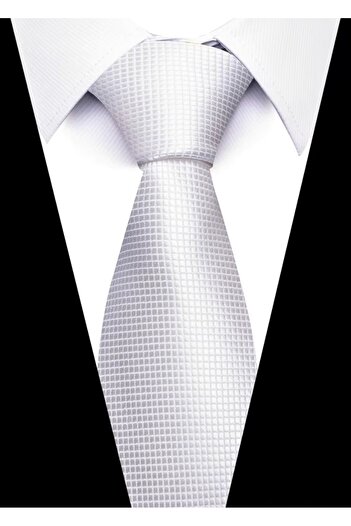 delis Men's tie, CR101, White