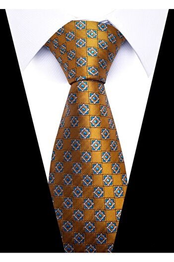 delis Men's tie, CR093, Yellow