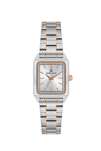 Daniel Klein Dkf.2315A. New Trend Angular Rose Silver Bicolor Women's Wristwatch