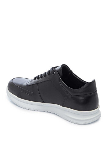 Tergan Siyah Hakiki Deri Erkek Sneaker - E25ı1ay57303-a23