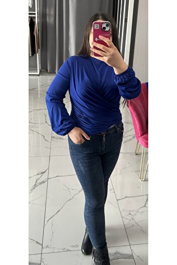 Lotus ÇİFT DRAPELİ SANDY KUMAŞ BLUZ