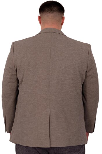 ModeXL Mode XL Plus Size Men's Jacket Blazer Britain 23028 Mink