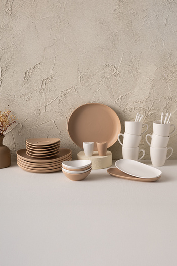 İSTANBUL PORSELEN Belin 32 Piece Breakfast Set for 6 People