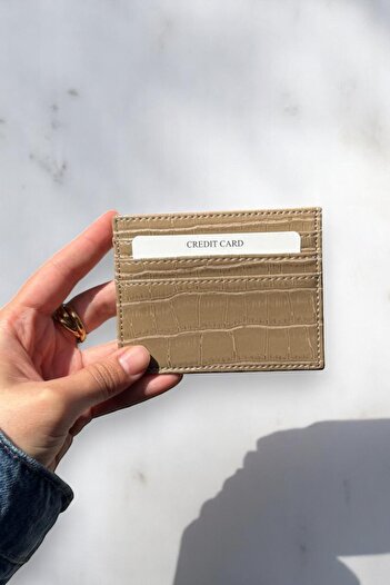 MUTENA Mini Soft Snakeskin Model Card Holder Thin Model Leather Credit Card Holder & Business Card Holder Card Holder