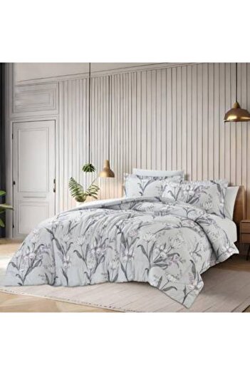Canon 4-piece cotton printed double bed sheet, 260*240 cm, double/king size - Cannon Hana, 200 stitches with stitched filling
