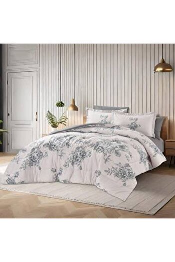 Canon 4-piece cotton printed double bed sheet, 260*240 cm, double/king size - Cannon Hana, 200 stitches with stitched filling