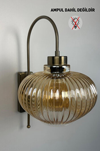 Bamyum Ruiz Honey Color Glass Sconce Wall Lamp Modern Hotel Cafe Vintage Living Room Bedroom Staircase Retro