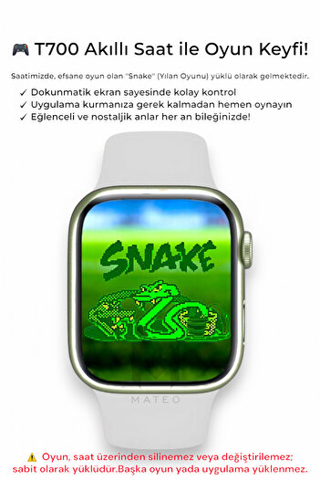 MATEO Watch 7 Akıllı Saat T700s Beyaz