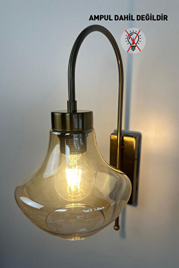 Bamyum Melk Honey Color Glass Sconce Wall Lamp Modern Hotel Cafe Vintage Living Room Bedroom Staircase Retro