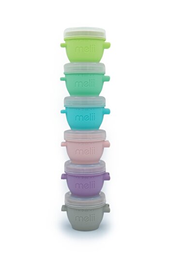 Melii Sada 6 silikonových lahviček Snap&Go, Melii, 59 ml